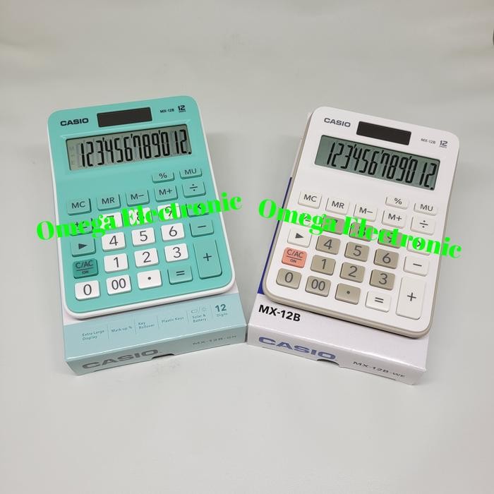 

casio calculator mx-12b - kalkulator meja office desktop mx 12b kode 1220