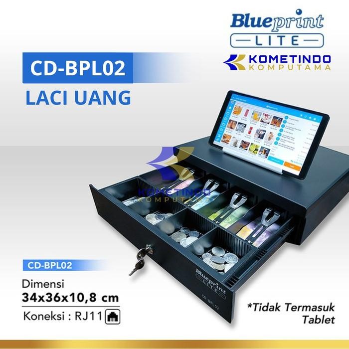 

cash drawer 02 kecil laci kasir laci uang blueprint cd-bpl02 34x36x10,8 cm kode 48
