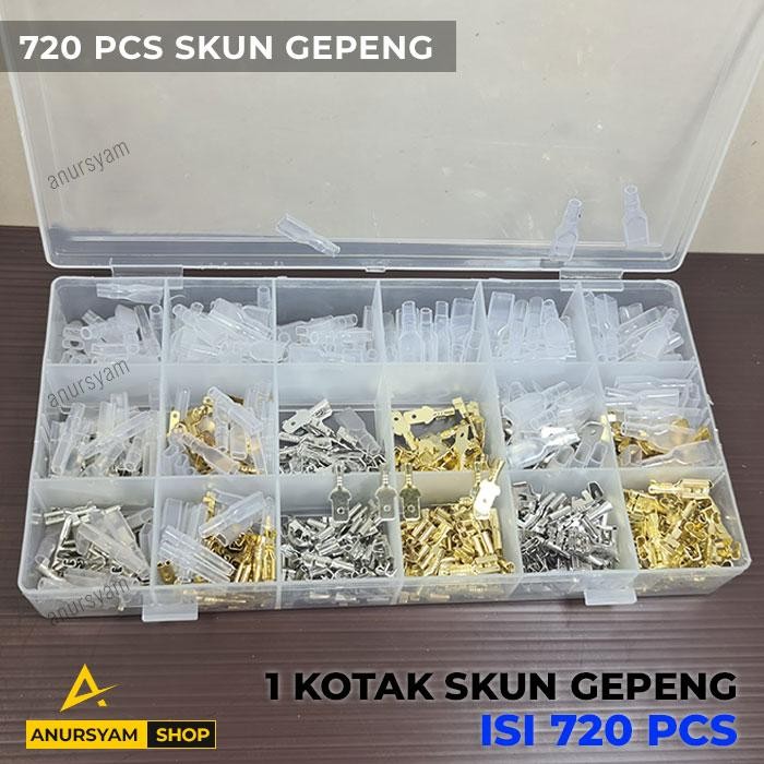 720 Pcs / 315 Pcs Terminal Skun Gepeng / Terminal Insulated / Skun Gepeng Terminal Male Female Skun