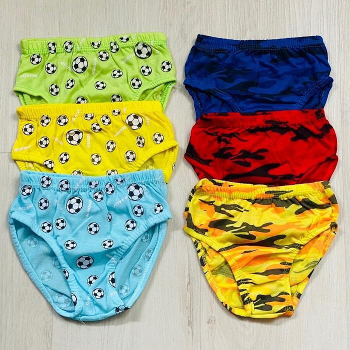 (6pc) CD Anak Laki Laki motif Bola dan Loreng2 // Dalaman anak laki laki corak bola dan loreng