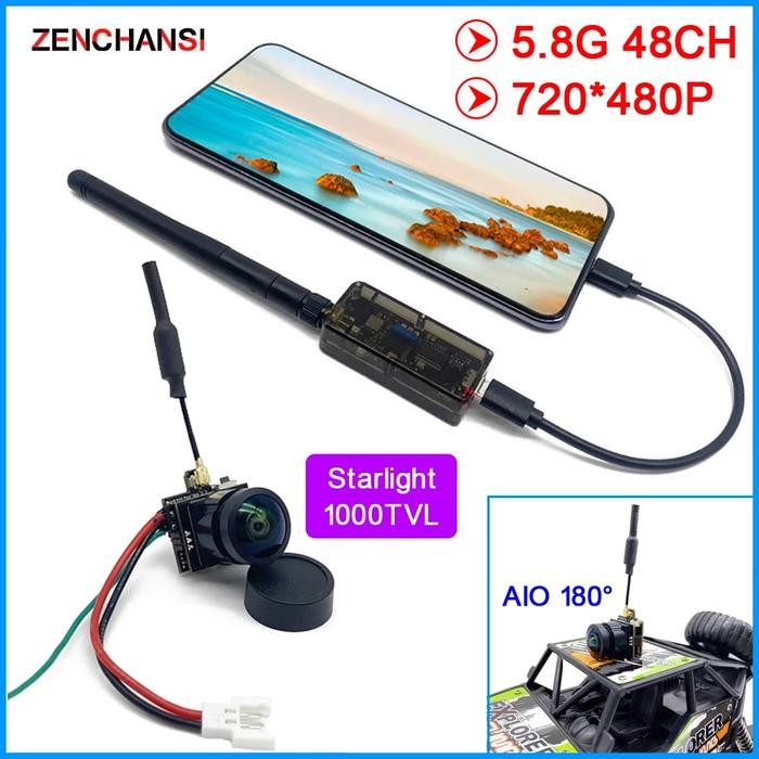 5.8G 48CH 720*480 FPV UVC OTG Phone Receiver Video Downlink and 48CH