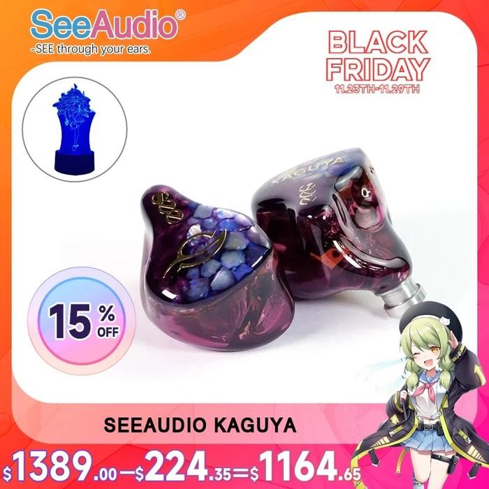 SeeAudio Kaguya HiFi Earphones Hybrid Driver(4EST+4BA) In-Ear