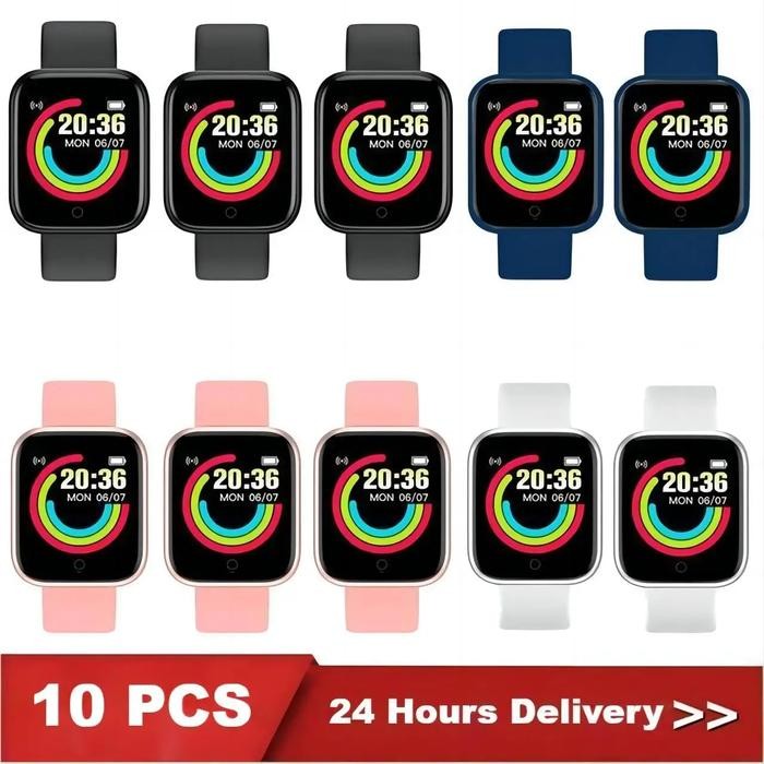 10 Pcs D20 Smart Watch Men APP FitPro USB Plug-in Charging Custom