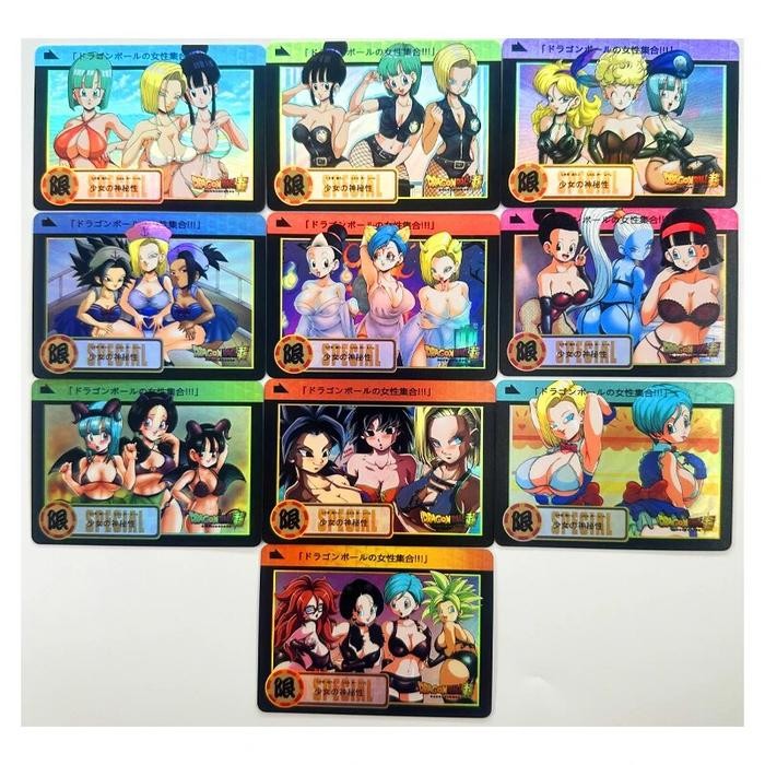 10pcs/set Dragon Ball Z GT Bulma Android 18 ACG Sexy Toys Hobbies