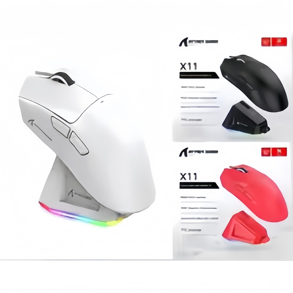 Attack Shark X11 Wireless Gaming Mouse 3-Mode (Bluetooth/2.4G/Wired), Paw3311 Sensor, Rgb Lighting,