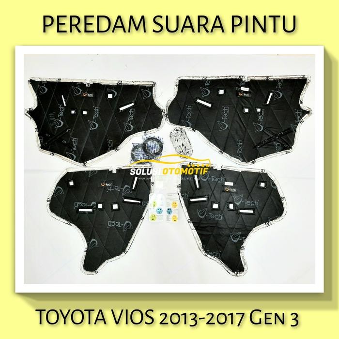 TOYOTA VIOS 2013-2017 Gen 3 Peredam Suara Pintu Aksesoris Mobil VTECH