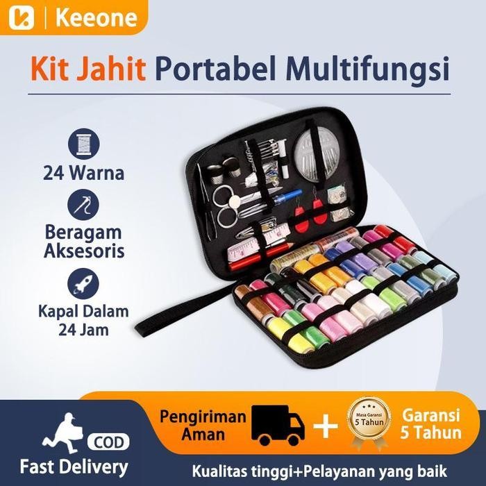 

KEEONE Set Alat Jahit 97Pcs Jumbo Set Sewing Kits Set Alat Jahit Mini Sewing Set With Pouch