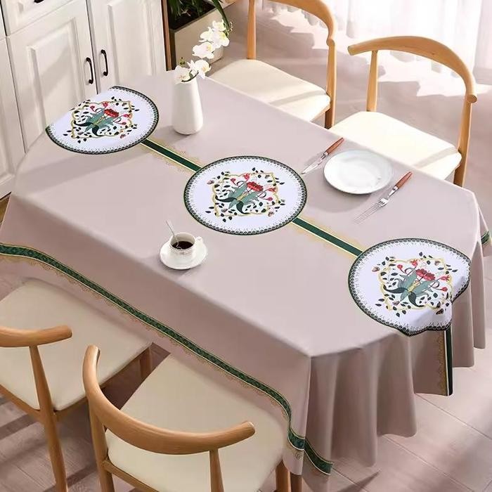 (Promo) Taplak Meja Makan / Taplak Meja Tamu / Taplak Meja Anti Air / 140X180Cm Taplak Meja Meteran