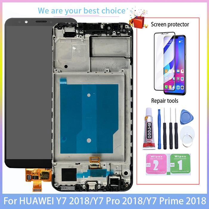 5.99" AAA Quality LCDDisplay For Huawei Y7 2018 With Frame  Y7 Prime Pro 2018 Lcd Display Touch Scre