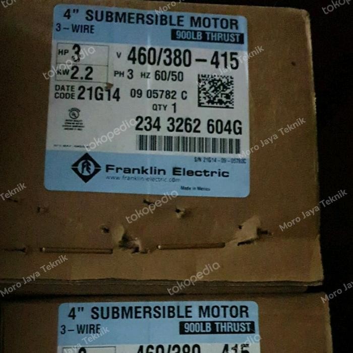Limited Dinamo Motor Franklin 3 Hp 3Phase Dinamo Pompa Satelit Franklin 2,2 Kw