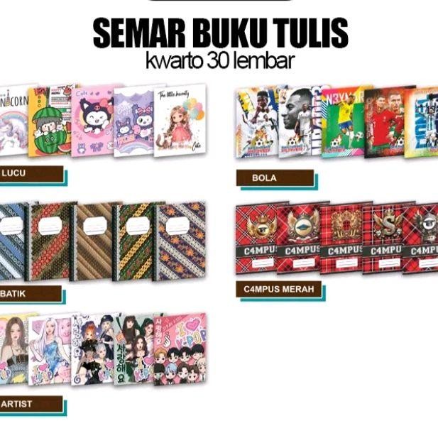

BUKU TULIS SEMAR 30 LEMBAR ISI 10 PCS/BUKU TULIS MURAH