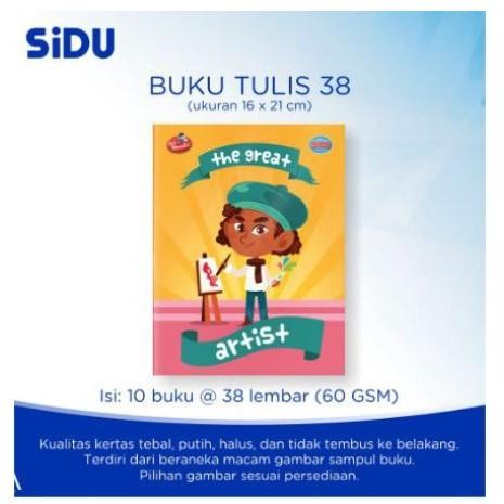 

[ATK] - SIDU Buku Tulis 38 lembar - Pak (10 buku)
