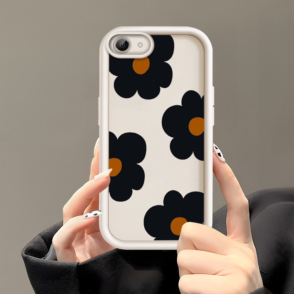 Softcase Phone Case For VIVO Y66 Y65 Fashion Flower Bunga-Bunga Soft Casing Ponsel Untuk Kesing Moti