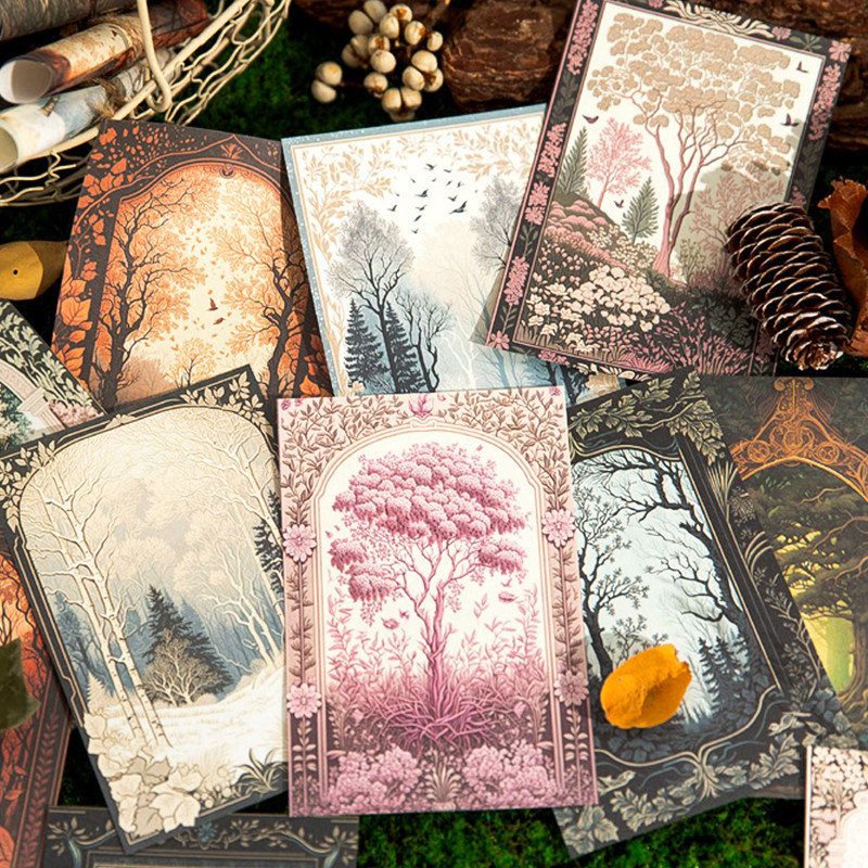 

Mr. Paper 5Style 30Pcs/bag Deep Forest Series Material Paper DIY Handbook Material Decorative