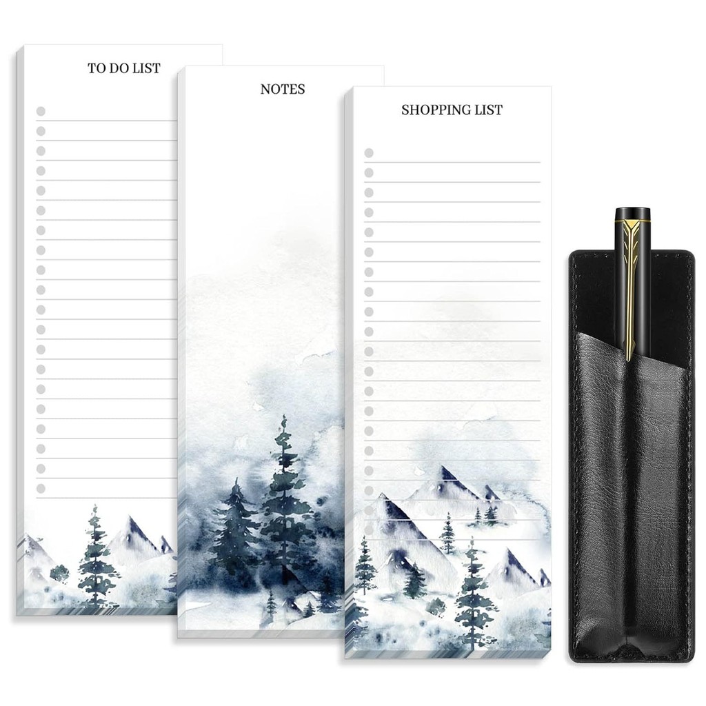 

50 Sheet Landscape Series Magnetic Fridge Memo Pad Non-sticky To Do List Planner Shopping List
