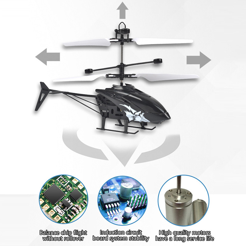 Rechargeable RC Helicopters Drone Toys Induction Hovering Safe Fall-resistant Mini Helicopters Toys