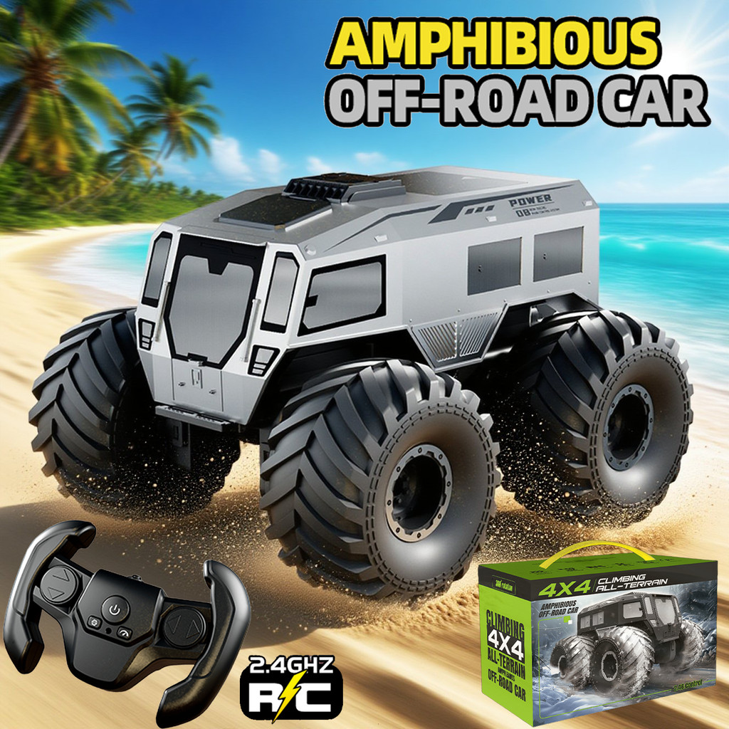New Rc Cars JJRC Q210 Sherpa 4WD Large-Foot Climbing Off-roads Amphibious Vehicles Remote Control