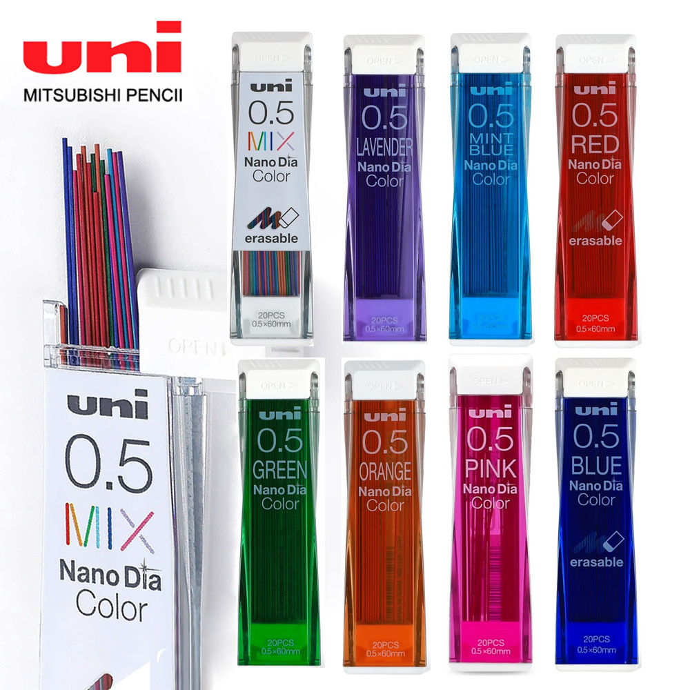 

1pcs Japan UNI Color Lead 0.5mm Nano Dia 202NDC Mechanical Pencil Hard To Break Lead for Painting