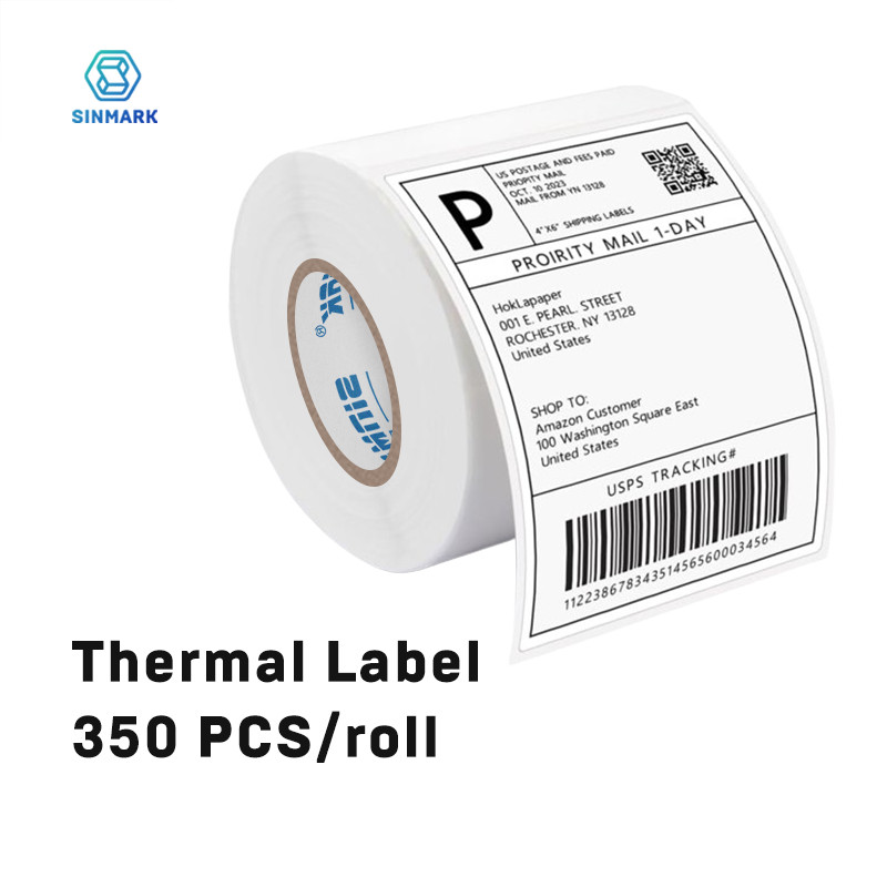 

4"x6" Thermal Label Paper 100x150mm 350 Sheets/Roll Adhesive Stickers For Shipping Label Printer DHL