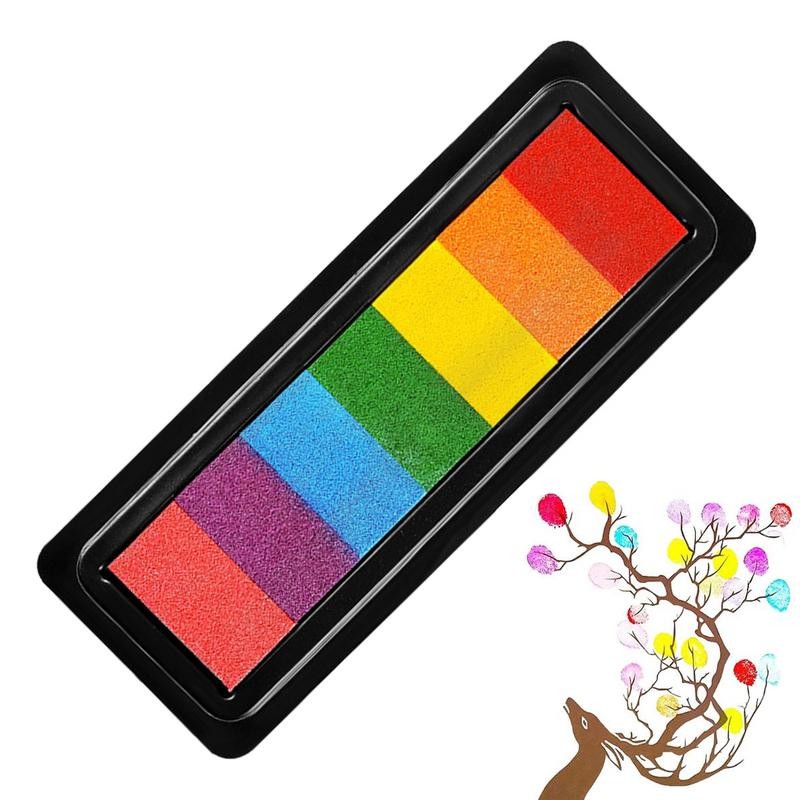 

Ink Stamp Pad 7 Colors Soft Sponge Stamp Pads Multifunctional Finger Painting Graffiti Ink Pad DIY