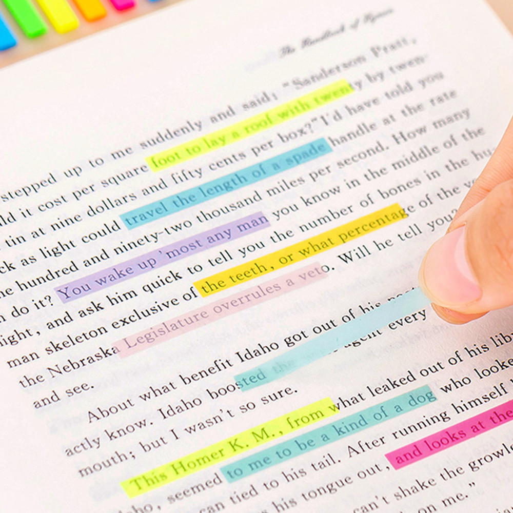 

Color Stickers Transparent Fluorescent Flags Very Thin Strip Index Sticker Writable Color