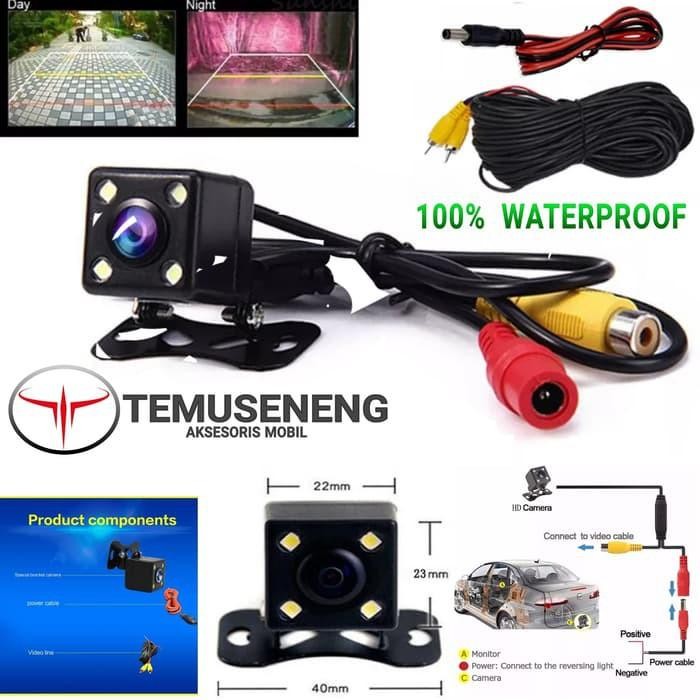 SET KAMERA PARKIR MOBIL KAMERA MUNDUR CAR PARKING CAMERA TAHAN AIR Kabel