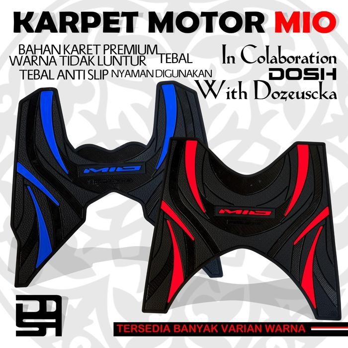 Karpet Motor Mio Soul Karburator 110cc Bahan Karet Tebal Kualitas Premium tidak luntur Anti Slip