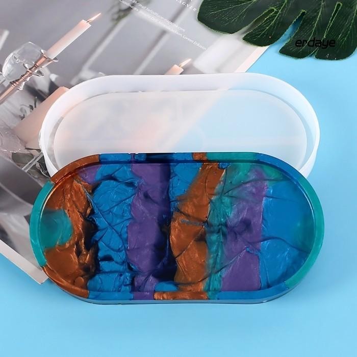 ---- Cetakan Resin Tray Coaster Besar Bahan Silikon Silicone Shape Mold