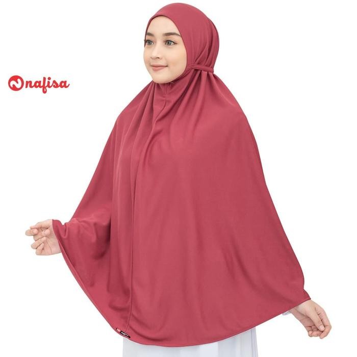 (Allthebest) Nafisa Hijab At Home Jumbo Jilbab Instan Tali Kerudung Kaos Non Pet