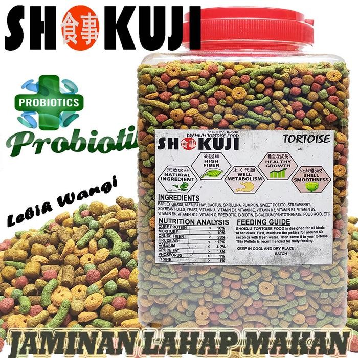 2Kg Shokuji Makanan Sulcata Pardalis Aldabra Kurakura Darat Cherryhead Tortoisr Food Pelet Dijamin