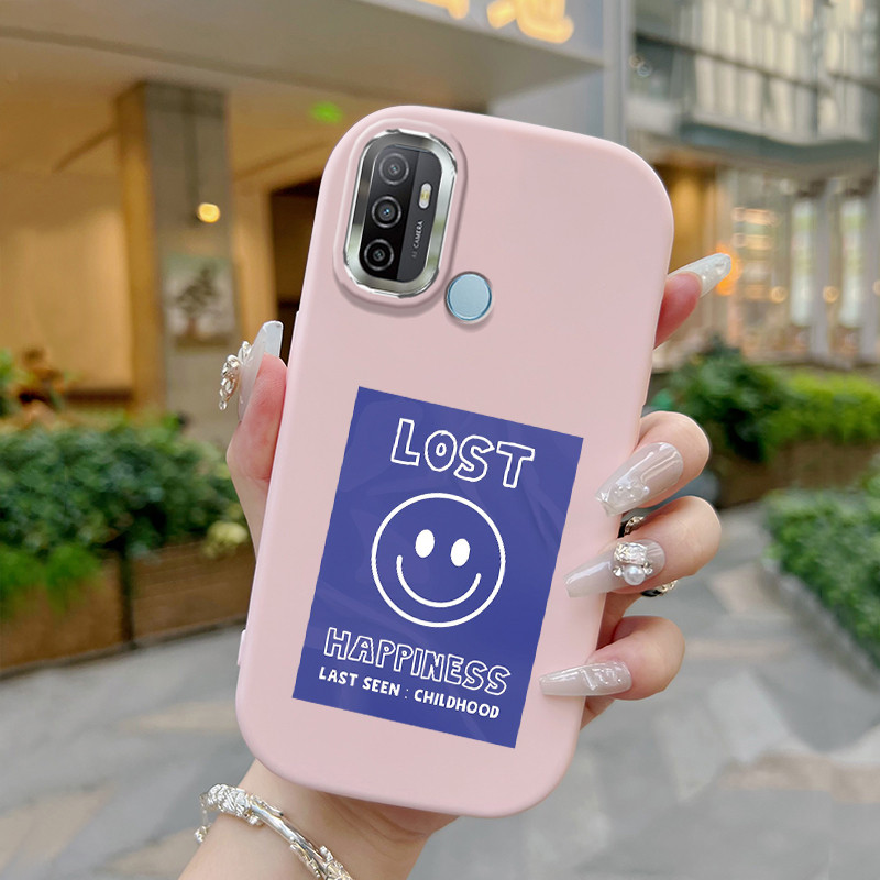 Casing Hp Untuk OPPO A53 2020 A53s A33 2020 A32 A11s Case Casing cantik Emoji tas Kasing HP Silikon 