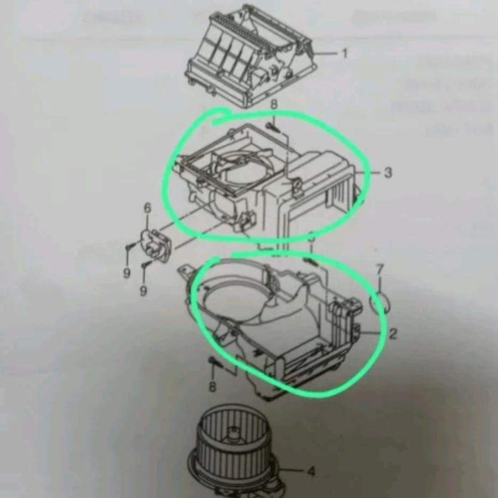 Casing Rumah Blower Ac / Plastik Blower Ac Atas + Bawah New Carry Tayo