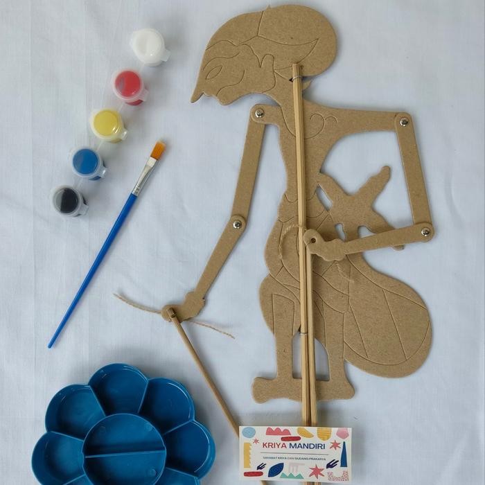 

wayang, wayang lukis, warna karton hardboard prakarya edukasi anak TK, SD, SMP, SMA