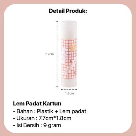 

Lem Perekat Kertas Padat - Glue Stick - Lem Stik Batang Putar Sekolah Kantor Motif Lucu