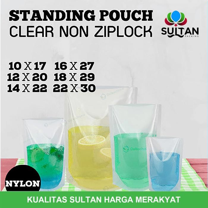 STANDING POUCH NYLON PLASTIK KEMASAN CAIRAN / LIQUID Kode 946
