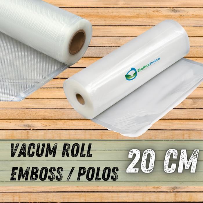 PLASTIK VACUM VACUUM VAKUM POLOS EMBOSS EMBOSSED ROLL 20CM Kode 1289
