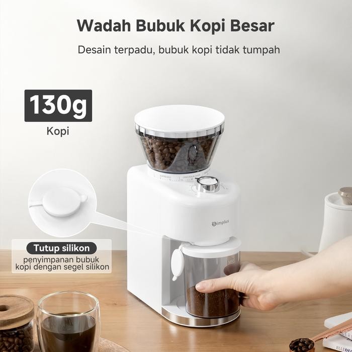 Termurah Mega SaleSimplus Penggiling Biji Kopi Elektrik 35 Pengaturan Coffee Grinder Dengan Cup