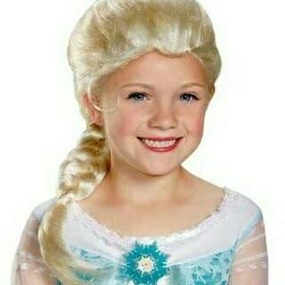 Wig Rambut Kepang Palsu Elsa Frozen