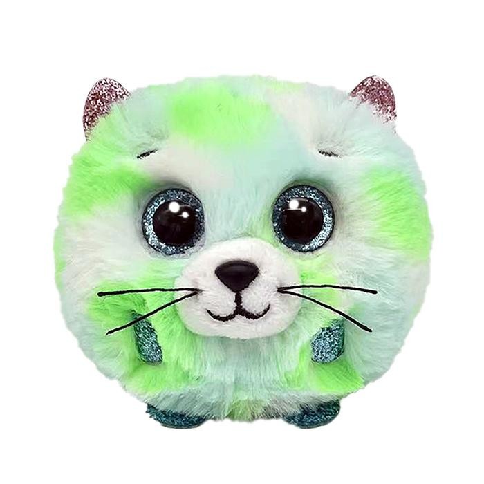 Toys Kingdom Ty Puffies Ball Boneka Hewan Cat Ty95340 - Hijau