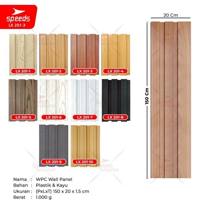 SPEEDS WPC Wood Panel Wallpanel Panel Wood Wall Panel 3D Hiasan