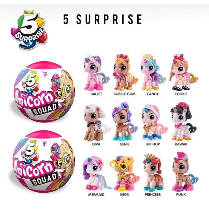 5 Surprise Unicorn Squad Assortment By ZURU