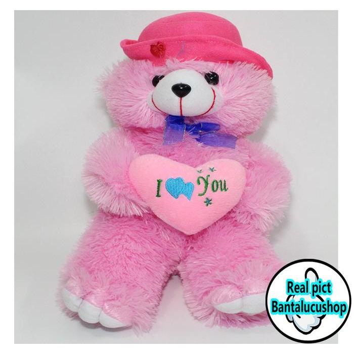 Boneka teddy bear topi K