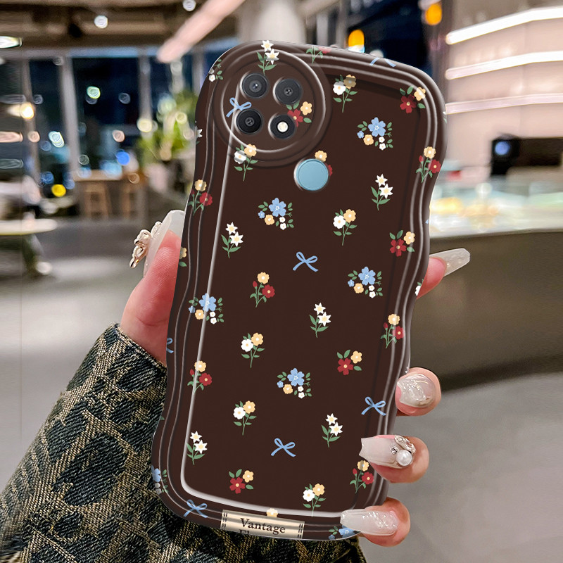 Casing Hp Untuk OPPO A15 A15s A35 Case Casing Bunga Kasing HP Kesing gelombang Cesing Silikon Softca