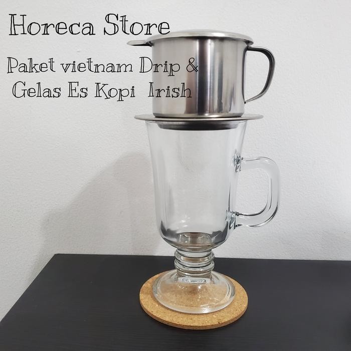 Paket Vietnam Drip dengan Gelas Es Kopi 260ml