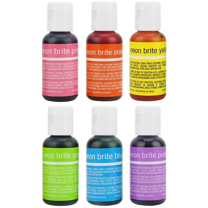 

Neon Rainbow Liqua Gel Food Color Pack