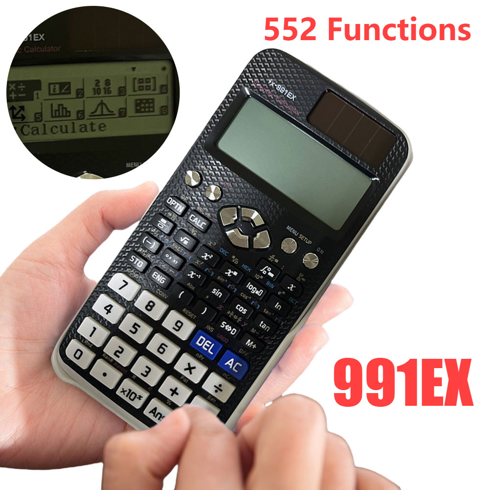 

Advanced Scientific Calculator 991EX 552 Functions Complex Numbers Statistics Vectors for Engineers