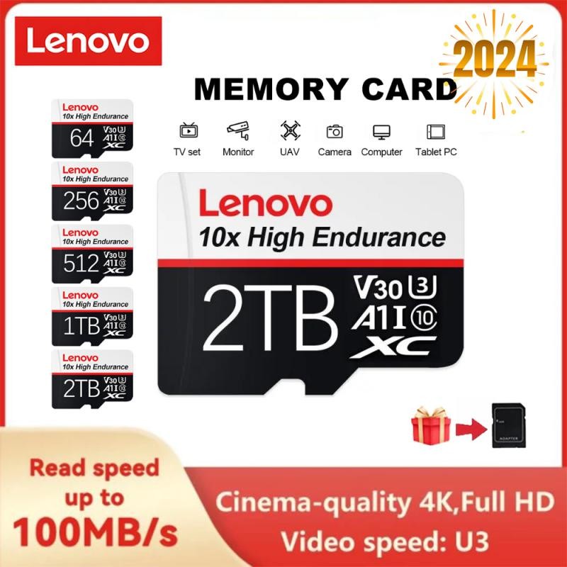 Lenovo 2TB 1TB Class 10 Memory Card 512GB Mini SD Card 256GB Micro TF