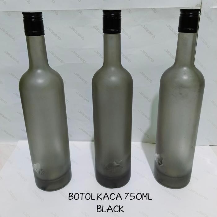 (Allthebest) Botol kaca 750ml botol kaca hitam botol kaca frosted