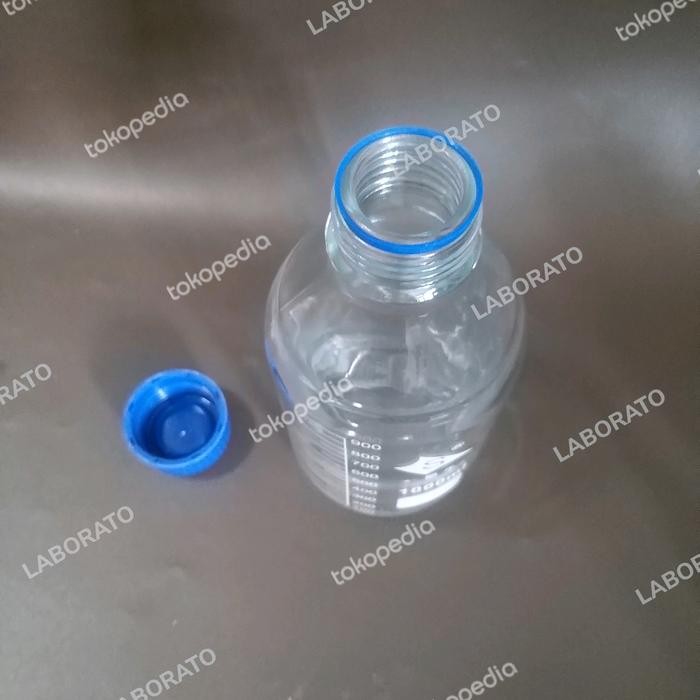 (Allthebest) BOTOL SAMPEL 1000ML BENING LAB SAMPLE BOTTLE CLEAR 1000 ML 1L