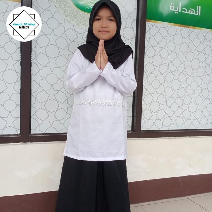 (Allthebest) baju SETELAN sekolah hitam putih anak perempuan SD/TPA